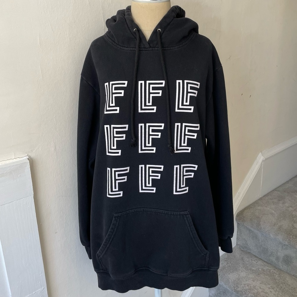 LF Black Hoodie with White Logo